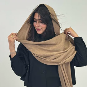 شال موهر ساده (نسکافه ای)
