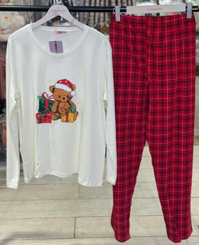 بلوز و شلوار سایز بزرگ نخ پنبه سکسن کد 40768