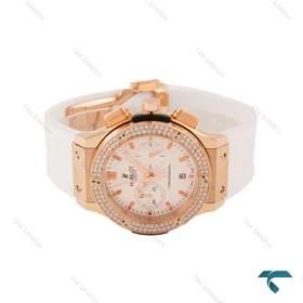 ساعت هابلوت زنانه سه موتوره رزگلد سفید دورنگین Hublot-6838-L