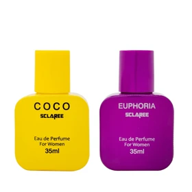 عطر جیبی زنانه اسکلاره مدل Coco حجم 35 میلی لیتر به همراه عطر جیبی زنانه اسکلاره مدل Euphoria