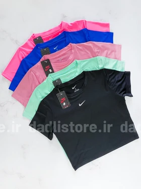 کراپ تاپ ورزشی آستین کوتاه نایکی Nike