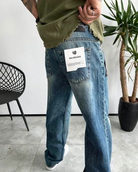 شلوار بگ استایل گلدوزی زاپ‌دار Balenciaga