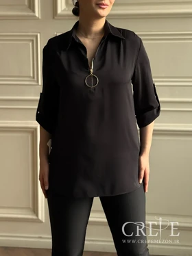 شومیز سایزبزرگ زیپ حلقه‌ای