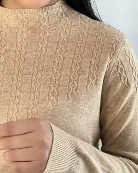 پلیور بافت گپ یقه ایستاده کد 5493