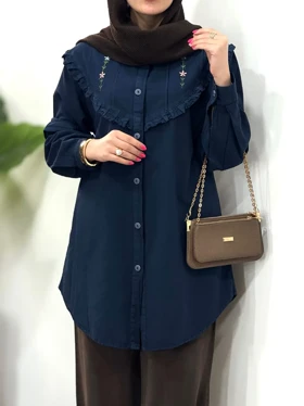 مانتو لینن گلدوزی آیسو پاکرو