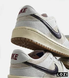کفش کتانی مردانه و زنانه کرم طوسی بنفش نایک NIKE SB Dunk