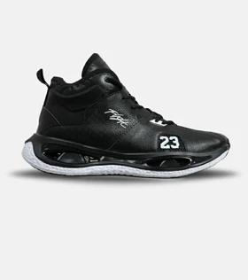کفش کتانی ساق‌دار مشکی طوسی مردانه Nike air jordan 23