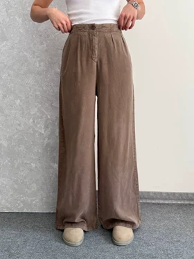 شلوار silk قهوه ای 🥥