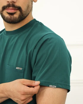 تیشرت پنبه یکرو جیب‌دار مردانه 0895