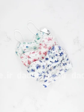 نیم‌تنه کاپ‌دار طرح گل پشت کش