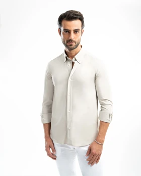 ام کی کالکشن پیراهن آستین بلند mk-23577-cream