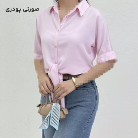 شومیز زنانه سیلک جلو گره‌ای