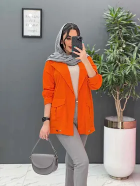 مانتو لینن آستین پاگن دو جیب