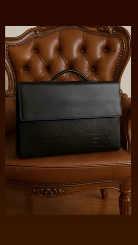 کیف اداری چرمی طرح ایتالیایی