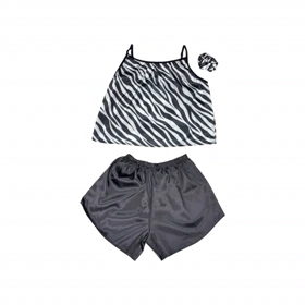 ست تاپ و شلوارک طرح زبرا 043