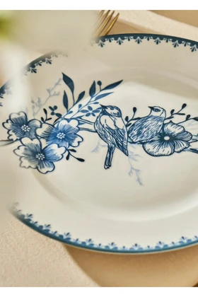سرویس صبحانه 6 نفره Bella Maison مدل Bleu Blanc پرسلن - آبی