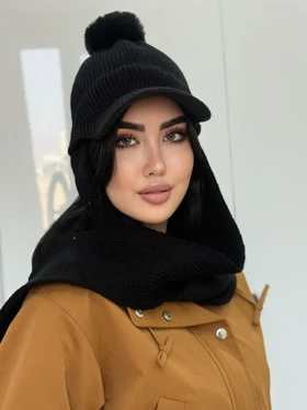 کلاه و شال متصل بهم نقاب دار