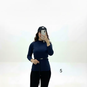 بلوز یقه گرد کبریتی در 6 رنگ