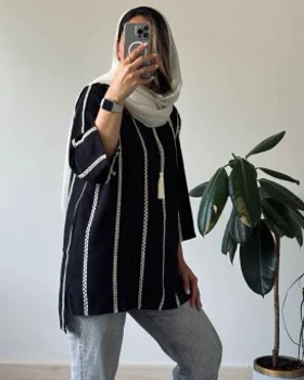 تونیک مانتویی سوزن دوزی دیبا