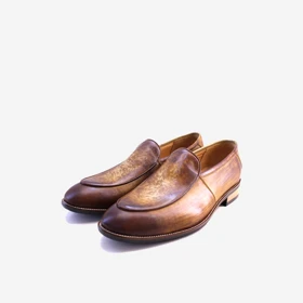 کفش رسمی چرم مردانه عسلی
