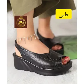 صندل لژدار طبی زنانه جلو باز ملانیا تابستانی