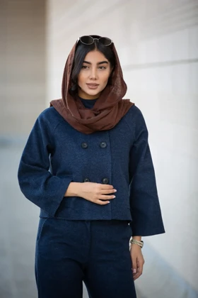 پالتو کراپ کت یقه قیفی