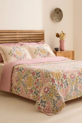 سرویس روتختی دو نفره Karaca Home مدل Grandis پنبه - چندرنگ