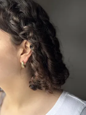 گوشواره حلقه‌ای راه راه