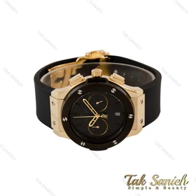ساعت هابلوت زنانه سه موتوره طلایی مشکی Hublot-4945-G