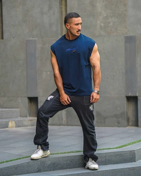 رکابی ورزشی وست NIKE سرمه ای