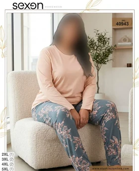 بلوز و شلوار بیگ سایز زنانه sexen کد 40943