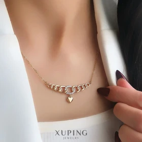 نیم ست کارتیر با آویز قلب نگین‌دار ژوپینگ، درخشش بی‌نهایت