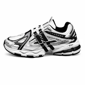 کتانی مردانه نیوبالانس 1906 طوسی مشکی سفید New BALANCE 1906A