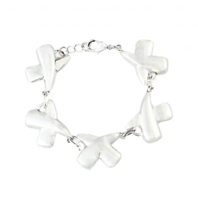 دستبند زنانه مدل آبکاری نقره