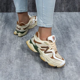 کتانی زنانه اسپرت مدل نیوبالانس 9060 new balance رنگ کرم