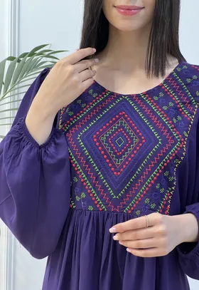 پیراهن ساحلی سوزن دوزی 3