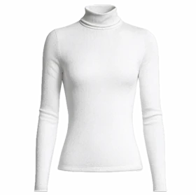 بلوز آستین بلند زنانه پپا مدل Turtleneck رنگ سفید
