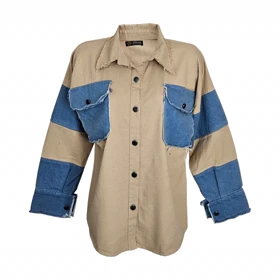 کت زنانه کتان و جین اسپرت