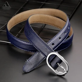 کمربند زنانه چرمی Leather Belt BL36 (سورمه‌ای)
