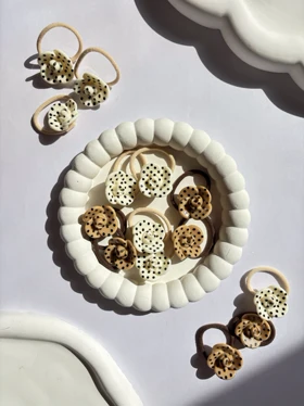 کش جفتی سنگی خال‌خالی-کد 1206