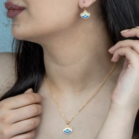 نیم ست چشم نظر نگین‌دار YSX