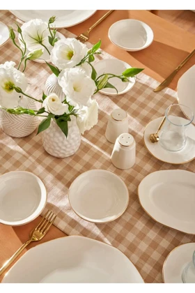 سرویس صبحانه‌خوری 6 نفره Bella Maison مدل Opal Porselen - طلایی
