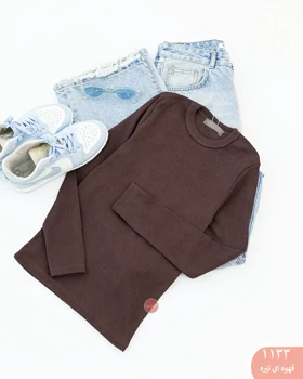 بلوز یقه گردساده 1133