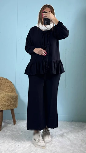 ست شومیز گره‌ای و شلوار 33792