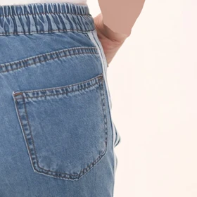 شلوار جین بغل خط‌دار کد 395