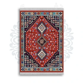 *جدید* فرشینه از جنس پارچه شانل مخمل ترک طرح فانتزی برند دفه کد 1238