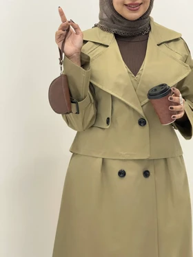 3678-بارانی آستردار شکیبا