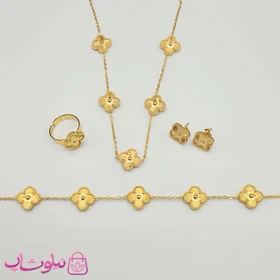 سرویس کامل زنانه طرح ونکلیف طلایی کد 330