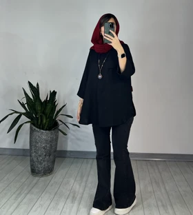 مانتو جلو دکمه نازگل