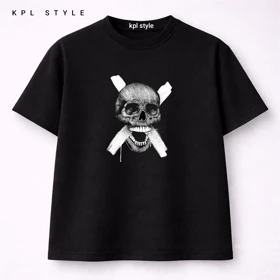 تیشرت باکسی طرح هالوین صد درصد پنبه | مناسب استایل خیابانی | کد 1409